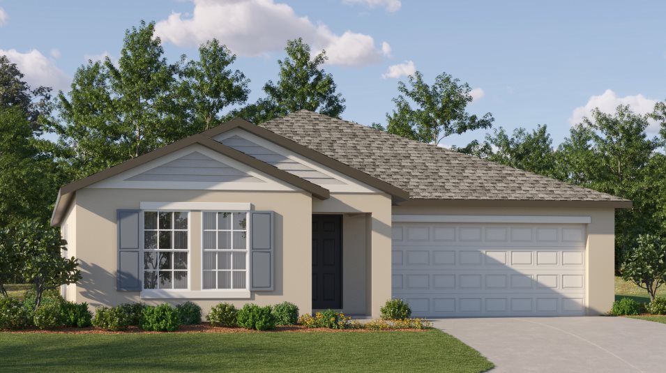Dover by Lennar new construction floor plan — 3 bed, 2 bath, 1,555 sq ft